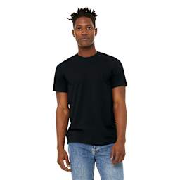 Bella Canvas Unisex T-shirts - Model wearing Black color T-shirt