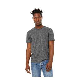 Bella Canvas Unisex T-shirts - Model wearing Deep Heather color T-shirt