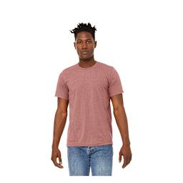 Bella Canvas Unisex T-shirt - Mauve Heather, on person