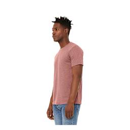 Bella Canvas Unisex T-shirt - Mauve Heather, X-Large - on person, side