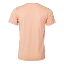 Bella Canvas Unisex T-shirt - Peach Heather, X-Small - back