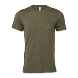 Bella Canvas Unisex T-shirt - Olive Heather, X-Small - front