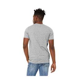Bella Canvas Unisex T-shirt - Athletic Heather, X-Small - on person, back
