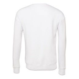 Bella + Canvas Unisex Sponge Fleece Drop Shoulder Sweatshirt - White, X-Small - back