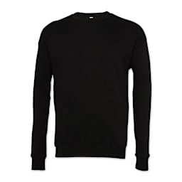 Bella + Canvas Unisex Sponge Fleece Drop Shoulder Sweatshirt - Black, X-Small - front