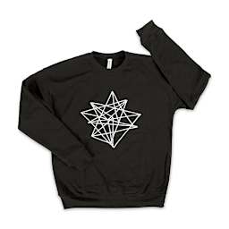 Bella + Canvas Unisex Sponge Fleece Drop Shoulder Sweatshirt - Black, Medium - finished sweatshirt example