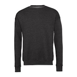 Bella + Canvas Unisex Sponge Fleece Drop Shoulder Sweatshirt - Dark Grey Heather, X-Small - front