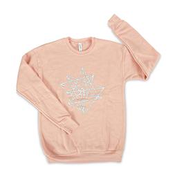 Bella + Canvas Unisex Sponge Fleece Drop Shoulder Sweatshirt - Peach, X-Small - finished sweatshirt example
