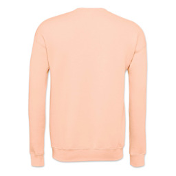 Bella + Canvas Unisex Sponge Fleece Drop Shoulder Sweatshirt - Peach, Large - back