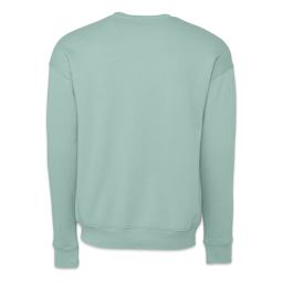 Bella + Canvas Unisex Sponge Fleece Drop Shoulder Sweatshirt - Dusty Blue, X-Small - back