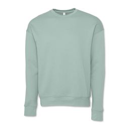 Bella + Canvas Unisex Sponge Fleece Drop Shoulder Sweatshirt - Dusty Blue, X-Small - front