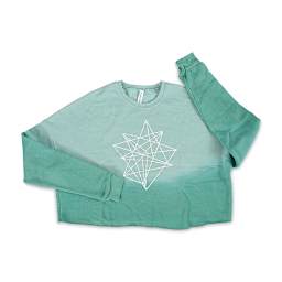 Bella + Canvas Unisex Sponge Fleece Drop Shoulder Sweatshirt - Dusty Blue, X-Large - finished sweater example, front