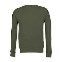 Bella + Canvas Unisex Sponge Fleece Drop Shoulder Sweatshirt - Military Green, X-Small - front