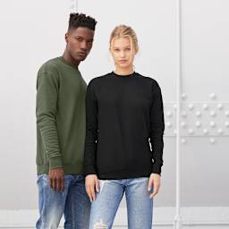 Bella Canvas Unisex Drop Shoulder Sweatshirt - Man and woman wearing Sweatshirts
