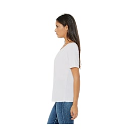 Bella + Canvas Slouchy V-neck T-shirt - White, Medium