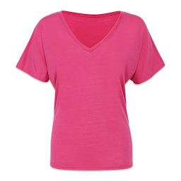 Bella + Canvas Slouchy V-neck T-shirt - Berry, front