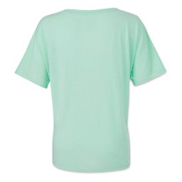 Bella + Canvas Slouchy V-neck T-shirt - Mint, Small - back