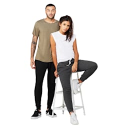 Unisex Jogger Sweatpants - Male and female in Black Sweatpants