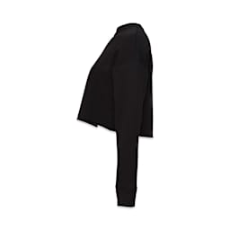 Bella Canvas Cropped Crew Fleece - Black, Medium - side