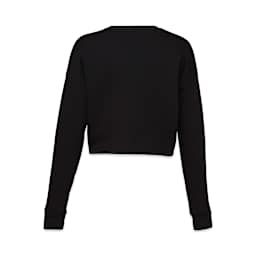 Bella Canvas Cropped Crew Fleece - Black, Large
