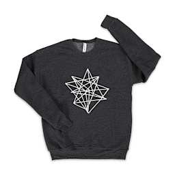 Bella Canvas Cropped Crew Fleece - Deep Heather, Small - finished sweater example