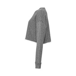 Bella Canvas Cropped Crew Fleece - Deep Heather, Medium - side