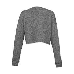 Bella Canvas Cropped Crew Fleece - Deep Heather, X-Large