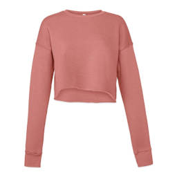 Bella Canvas Cropped Crew Fleece - Mauve, Small