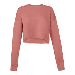 Bella Canvas Cropped Crew Fleece - Mauve, Medium