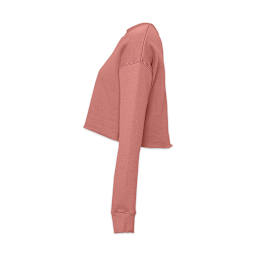 Bella Canvas Cropped Crew Fleece - Mauve, X-Large, side view