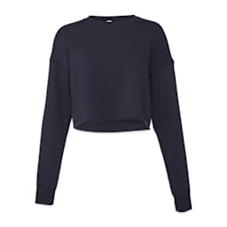 Bella Canvas Cropped Crew Fleece - Navy, Small