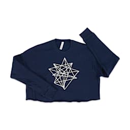 Bella Canvas Cropped Crew Fleece - Navy, Large - finished sweater example