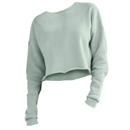 Bella Canvas Cropped Crew Fleece - Dusty Blue, Medium