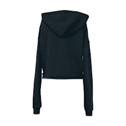 Bella + Canvas Cropped Fleece Hoodie - Black, Size Large
