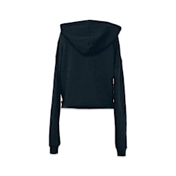 Bella + Canvas Cropped Fleece Hoodie - Black, Size X-Large