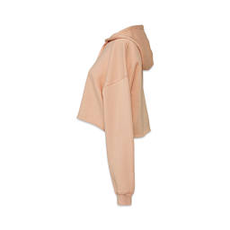Bella + Canvas Cropped Fleece Hoodie - Peach, Size Large, side