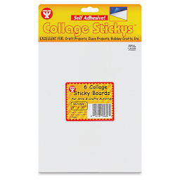 Hygloss Collage Sticky Boards - Pkg of 6, 8" x 10", Rectangle - front of packaging