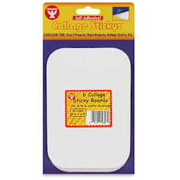 Hygloss Collage Sticky Boards - Pkg of 6, 4.5" x 6.5", Rectangle - front of packaging