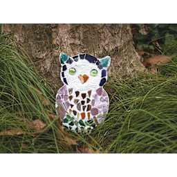 Milestones Mosaic Stepping Stone Kit - Owl (Sample completed owl stepping stone)