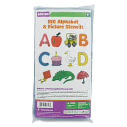 Roylco Big Alphabets and Pictures Stencils - Set of 26, front of the packaging