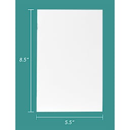 Hygloss Bright Books - Pkg of 20, 5.5" x 8.5", White - dimensions