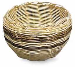 Cherokee Double Wall Basketry Class Kit - Front view of a finished reed basket