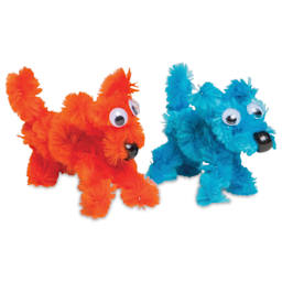 Creativity Street Giant Chenille Stems - Pkg of 50 - finished dog examples