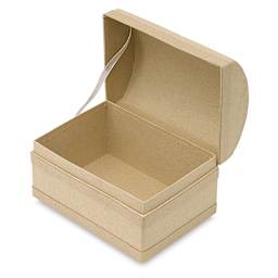 Papier Mâché Trunk - Angled view of open Trunk