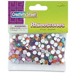 Creativity Street Rhinestones - Front view of bag package of 375 rhinestones
