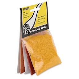 Woodland Scenics Model Scenery - Package of 4 Assorted Flower colors at left angle