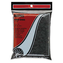 Woodland Scenics Model Scenery - Front view of package of Bushes in Forest Green