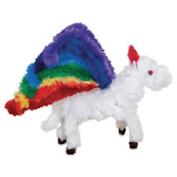 Creativity Street Super Colossal Stems - Assorted Colors, Pkg of 24 - finished rainbow pegasus example