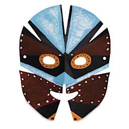 Roylco Fold Up Fun Masks Class Pack - Brown and Blue painted Mask