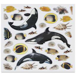 Eyelike Ocean Reusable Stickers, Page
